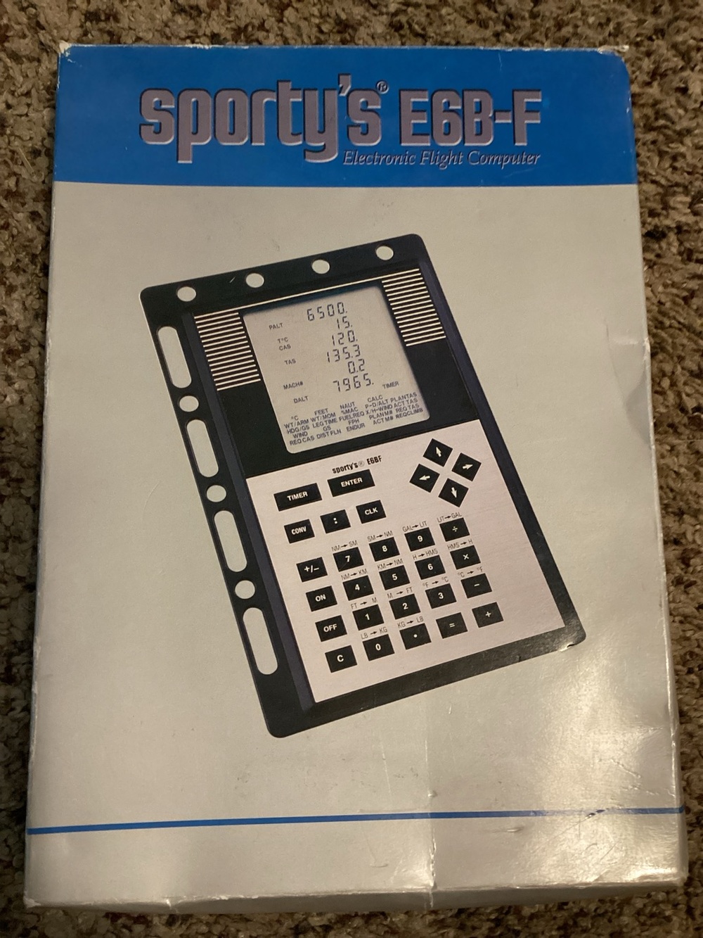 Vintage Sporty’s E6B-F Electronic Flight Computer  Aviation Flight Calculator